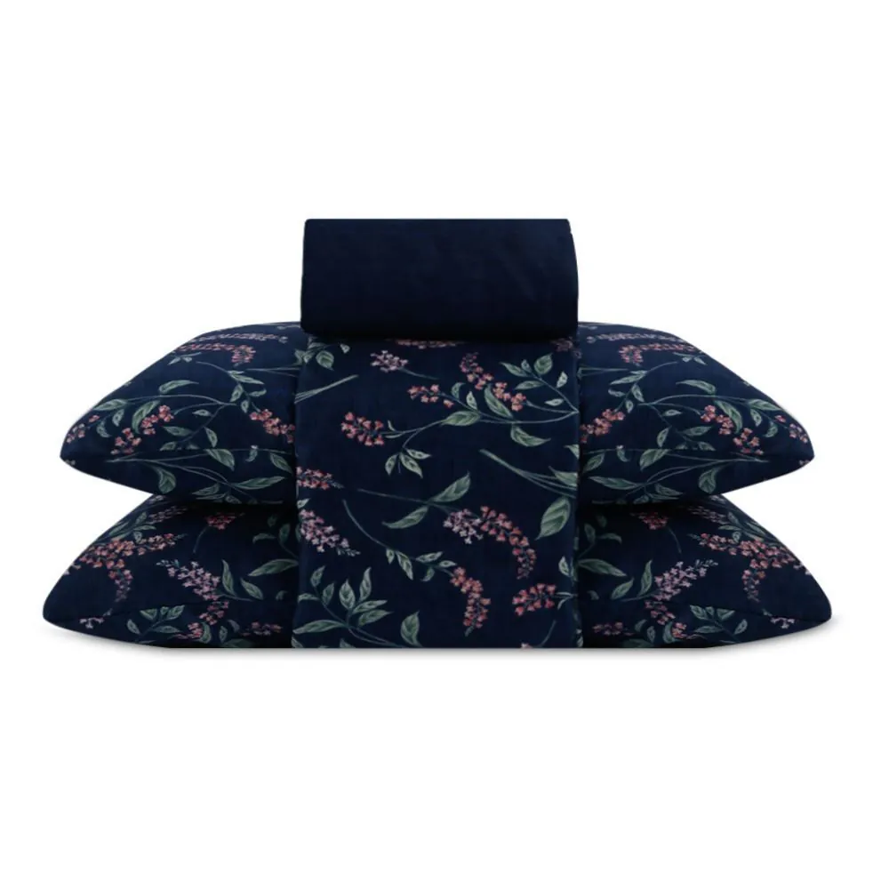 Jogo de Cama King Elegance 4 pçs - Julien Flowers Marinho