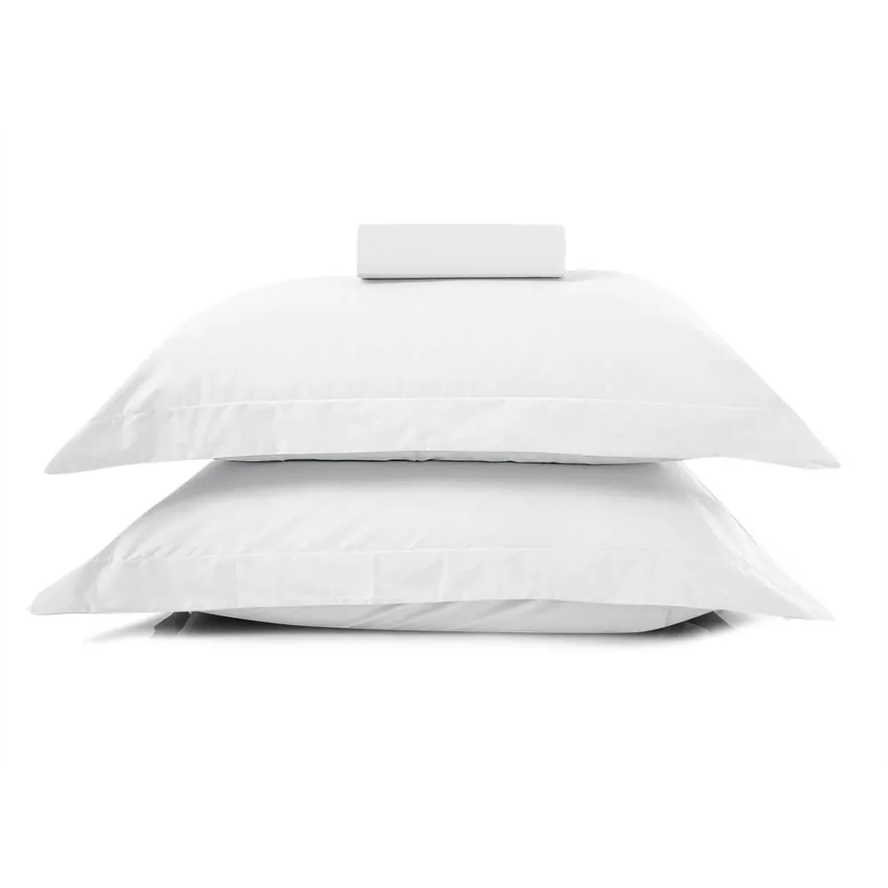Jogo de Cama King Percal Buona Fortuna 3 pçs - Branco liso