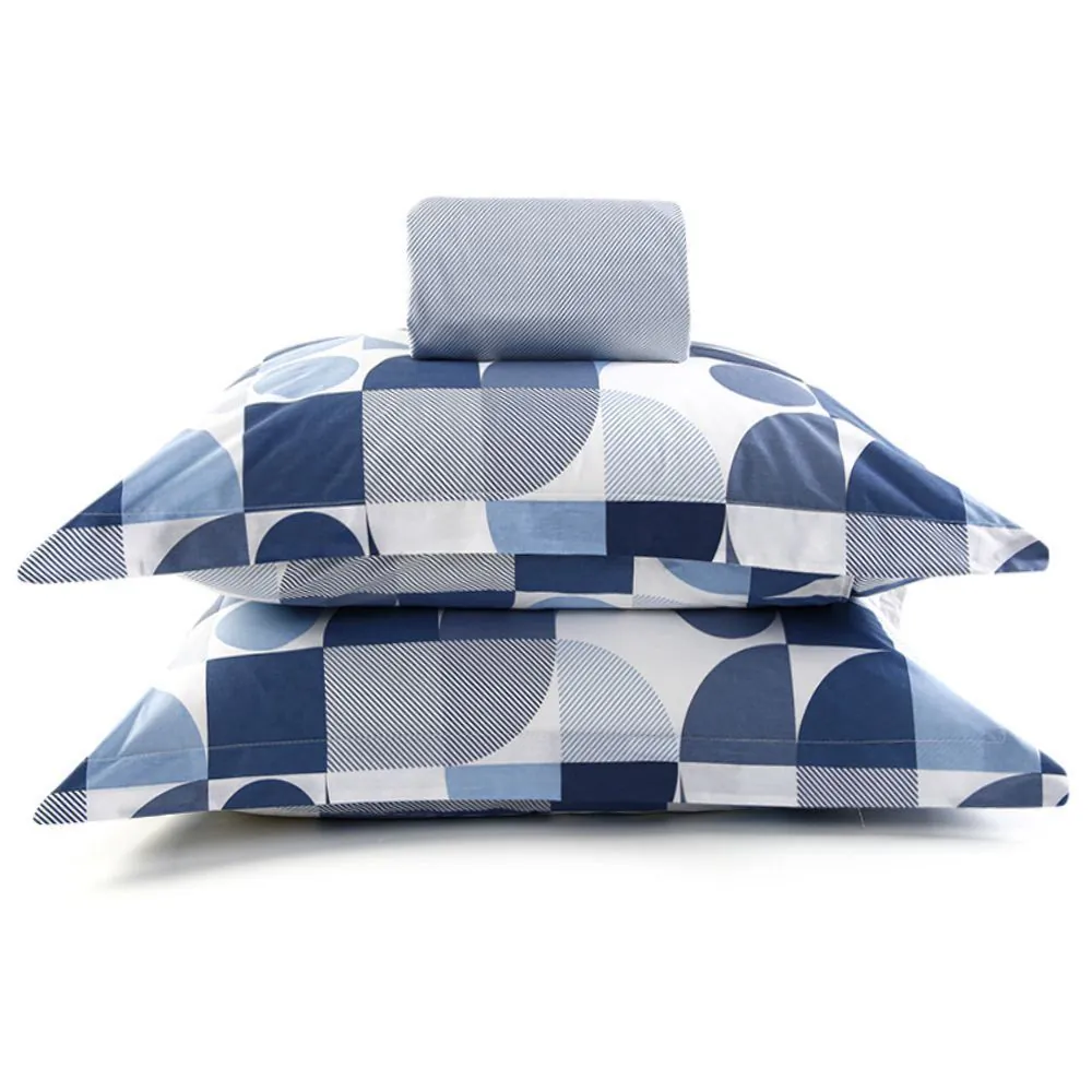 Jogo de Cama King Percal Buona Fortuna 3 pçs - Textura Lorenzo Azul