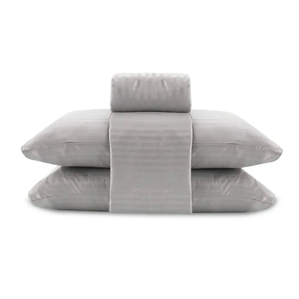 Jogo de Cama Queen 4 Peças Stripe Firenze - Cinza Amianto