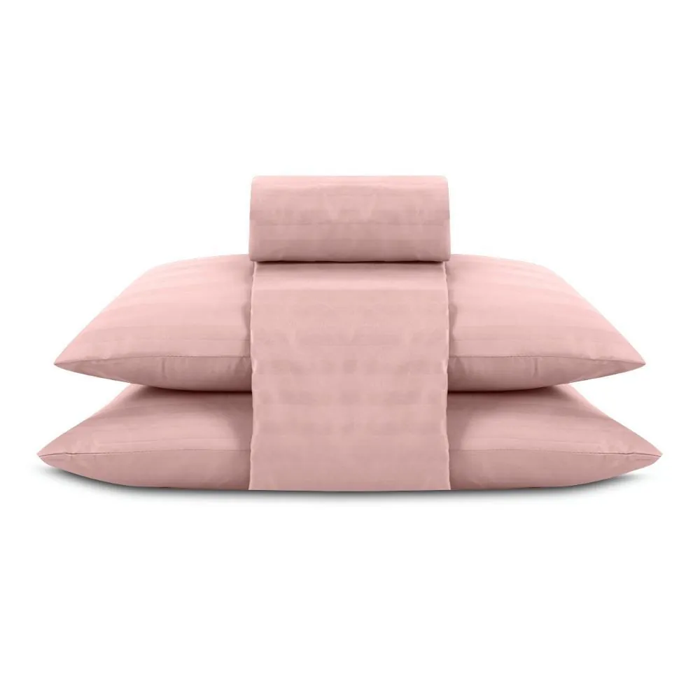 Jogo de Cama Queen 4 Peças Stripe Firenze - Rosa