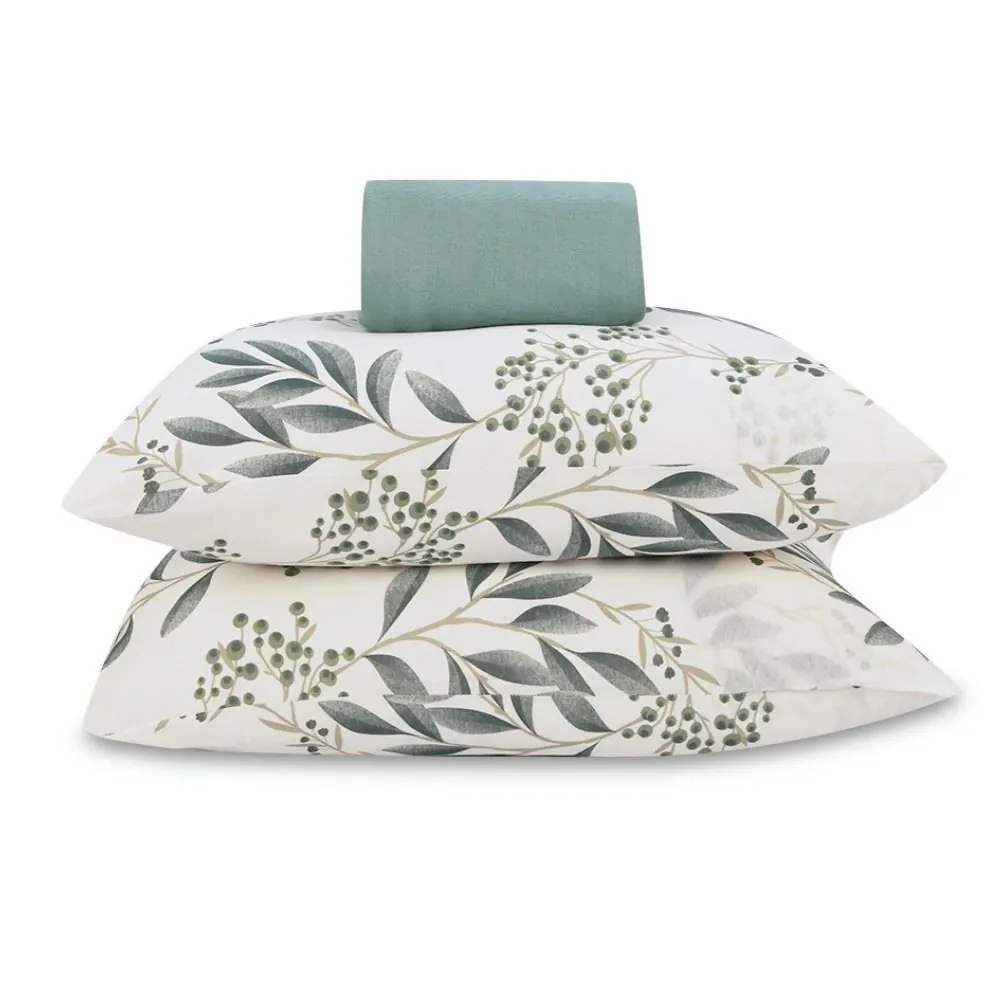Jogo de Cama Queen Malha Paris 3 pçs - Madrid Verde Topaz