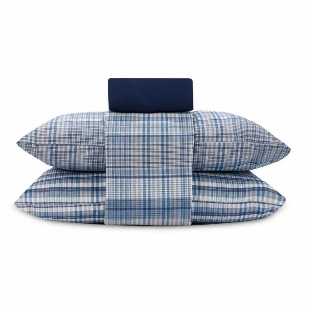 Jogo de Cama Queen Elegance 4 pçs - Jack Xadrez Azul