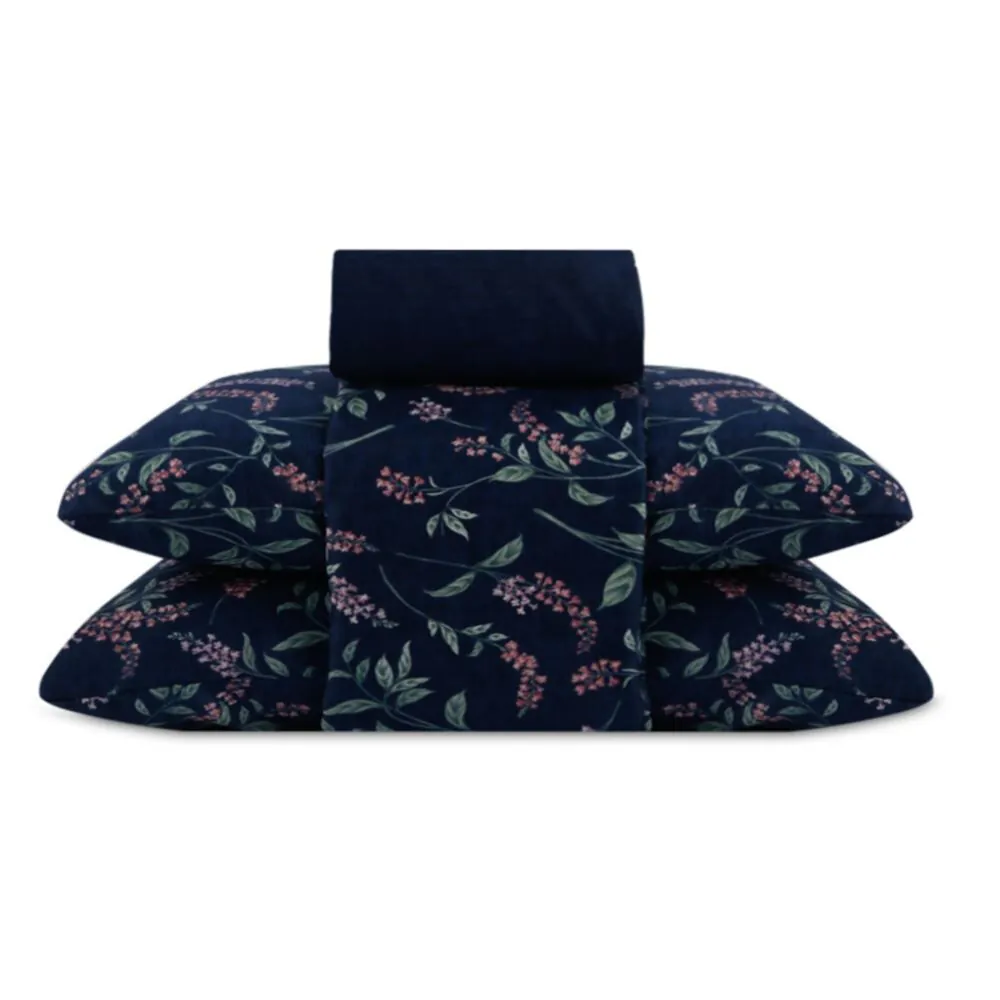 Jogo de Cama Queen Elegance 4 pçs - Julien Flowers Marinho
