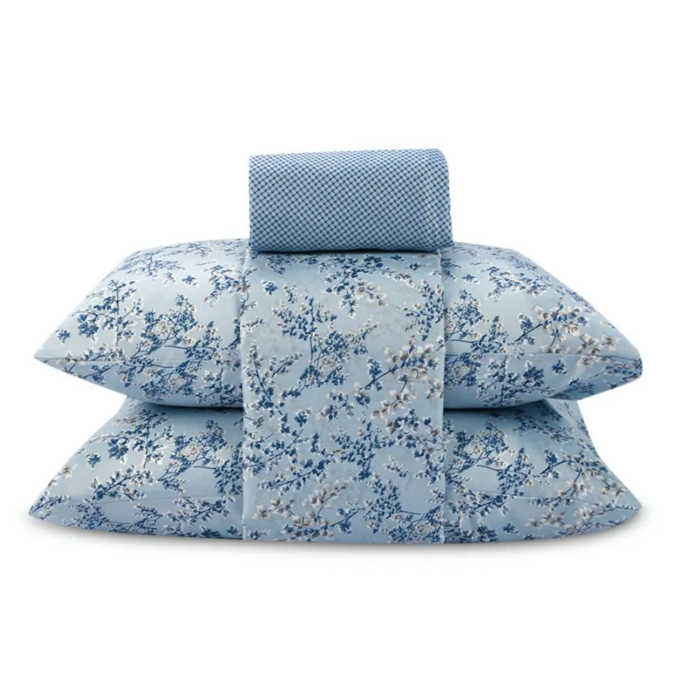 Jogo de Cama Queen Napoli 4 pçs - Charme Azul
