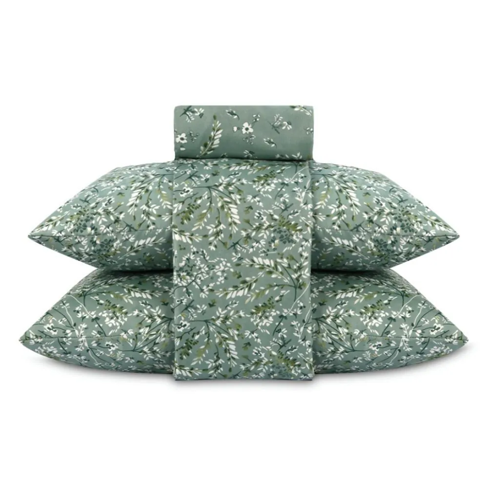 Jogo de Cama Queen Napoli 4 pçs - Garden Folhas Verde