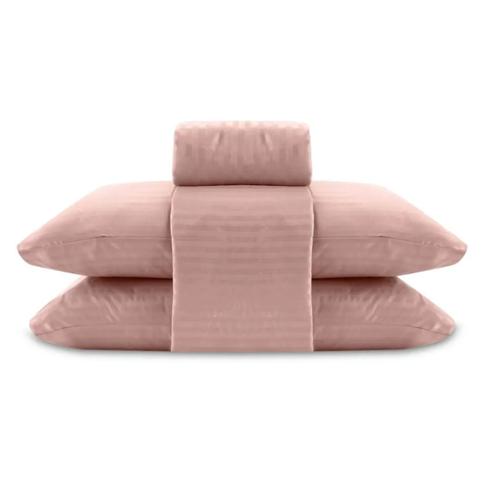 Jogo de Cama Queen Stripe Provence - Rosa