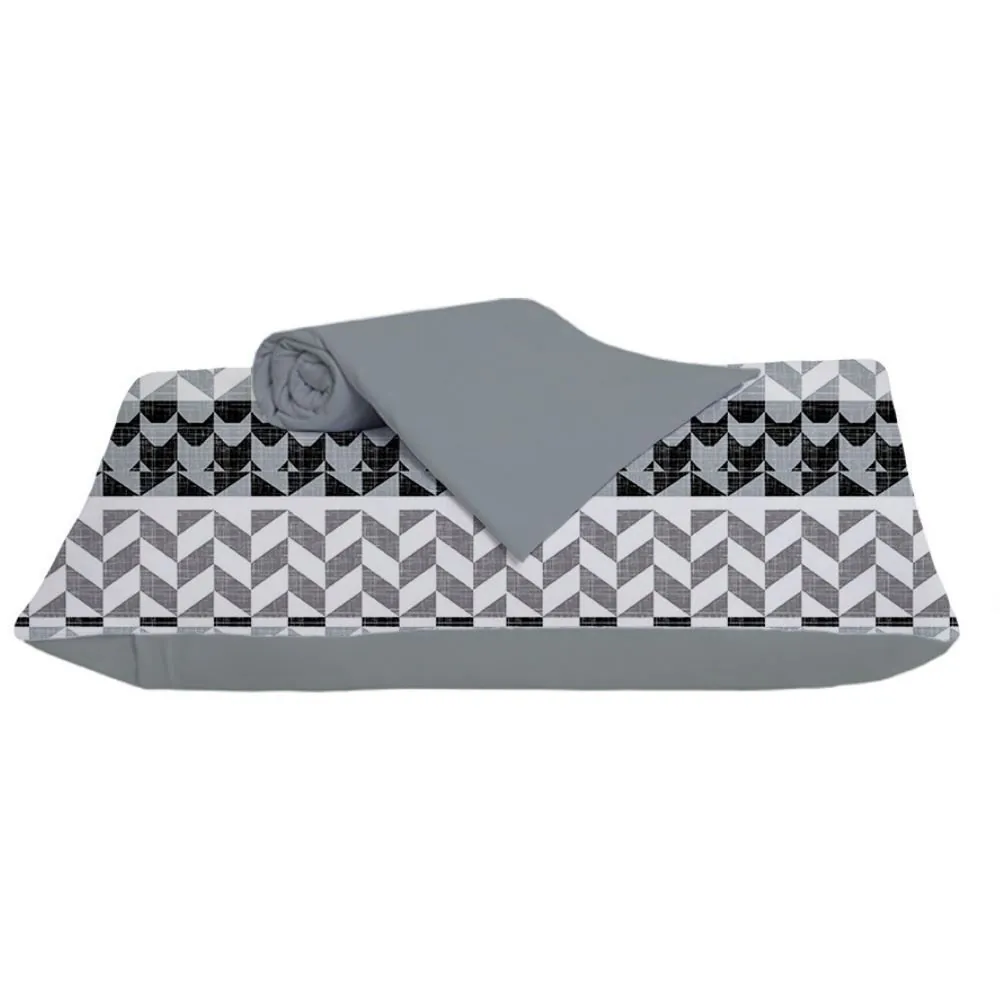 Jogo de Cama Solteiro Malha 100% Algodão Solecasa 2 pçs - Onix Cinza
