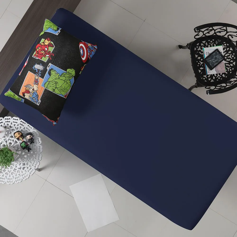 Jogo de Cama Solteiro Marvel Portallar 2 pçs - Avengers Comics Cinza