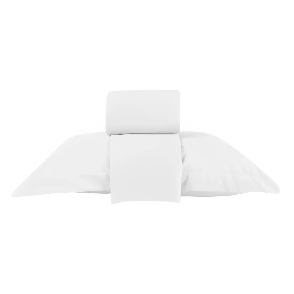 Jogo de Cama Solteiro Percal Buona Fortuna 3 pçs - Branco