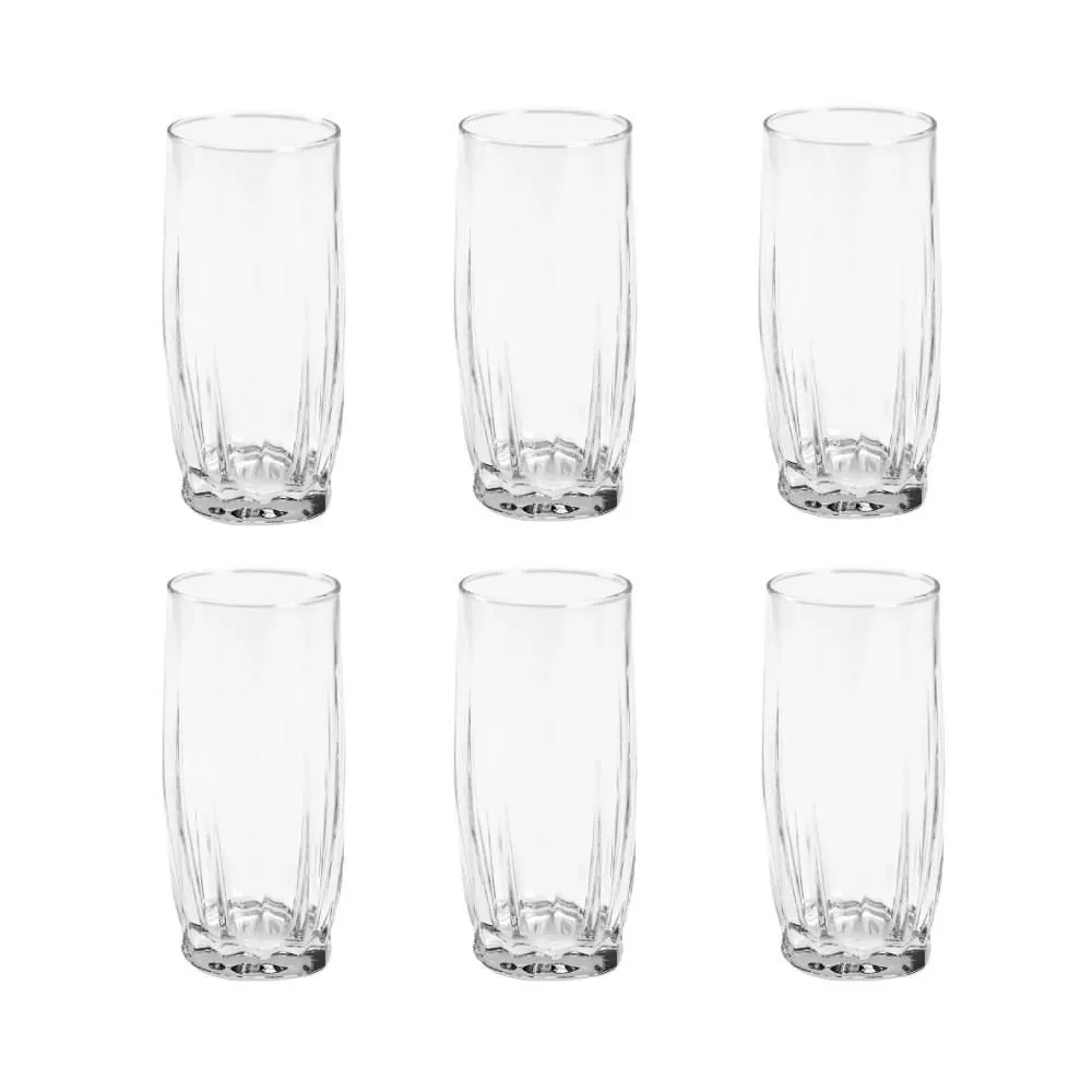 Jogo de Copos de Vidro Long Drink Dance Pasabahçe 320Ml - 6 Peças