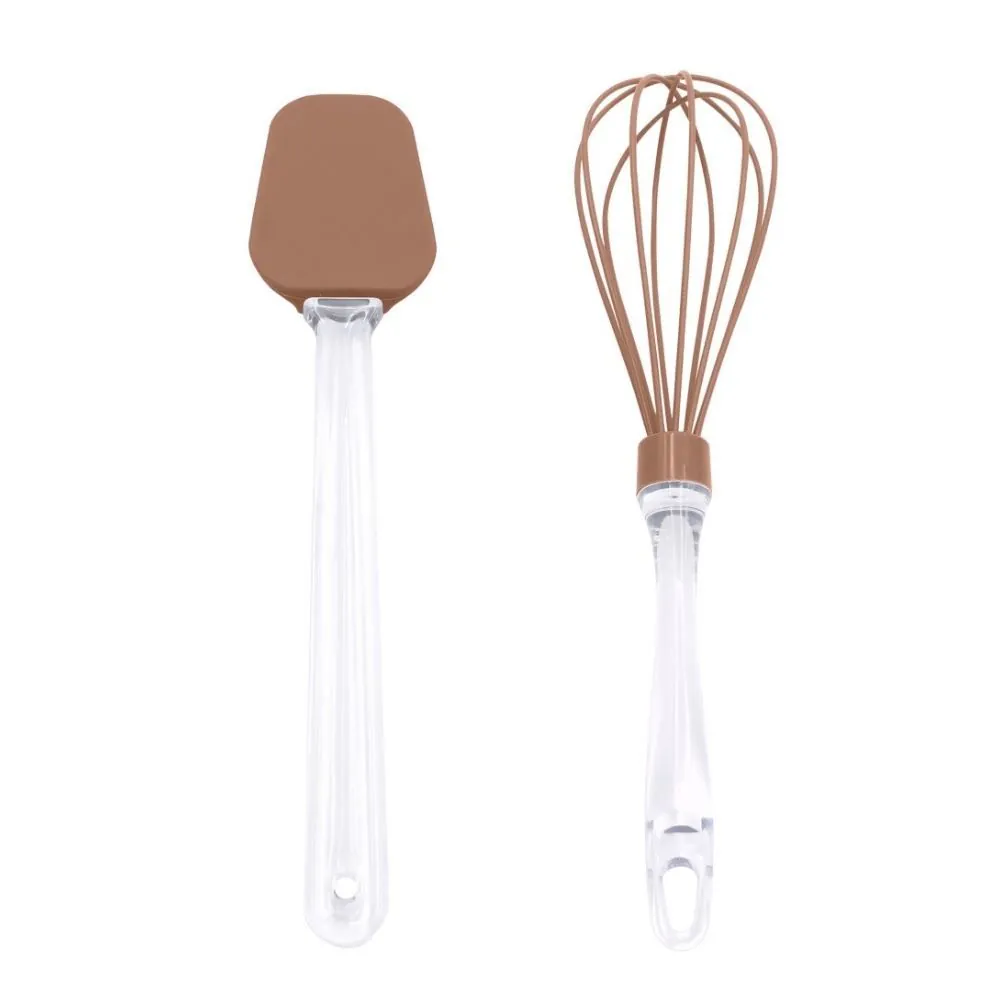 Jogo de Espátula e Batedor Basic 2 Peças - Mocha Mousse