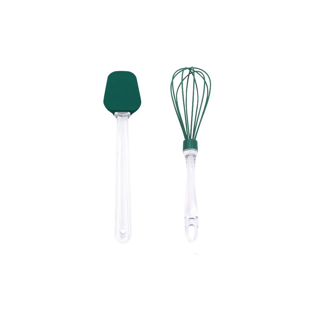 Jogo de Espátula e Batedor Basic 2 Peças - Verde Floresta