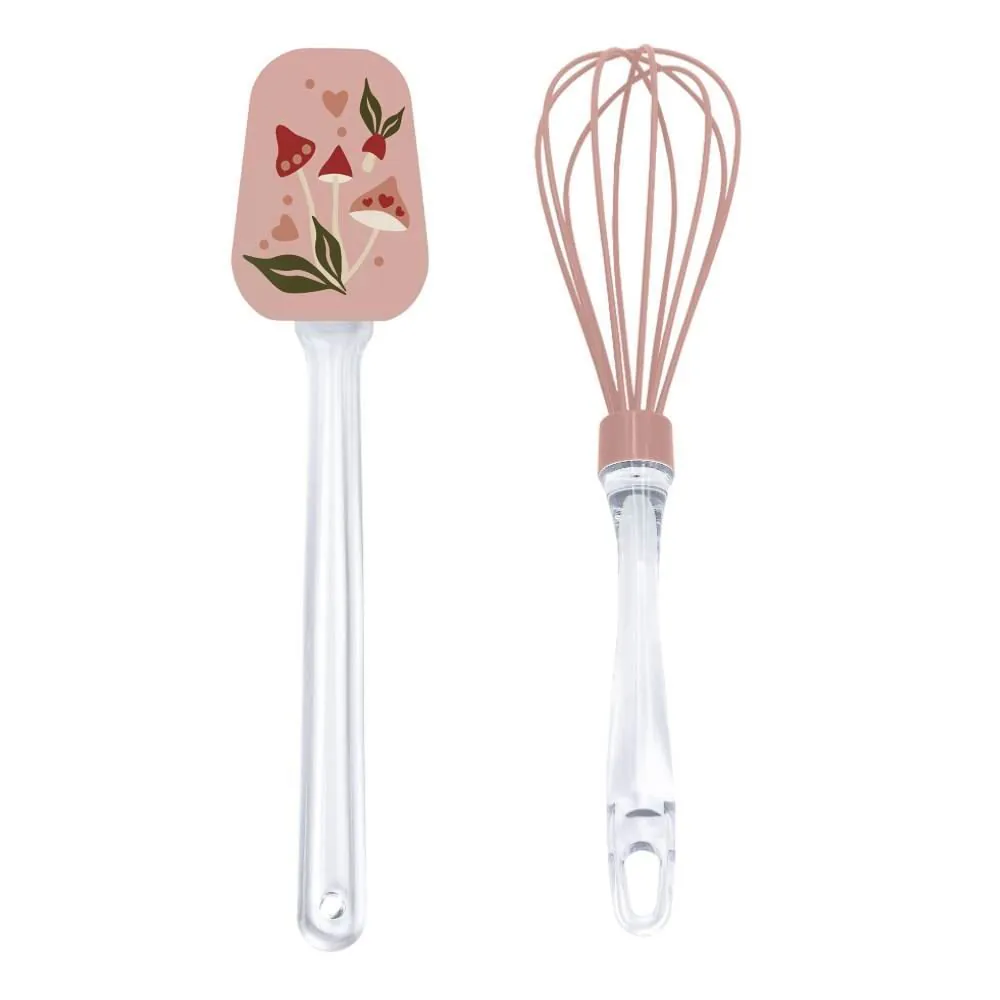 Jogo de Espátula e Fouet de Silicone Cogumelo 2 Peças - Terra