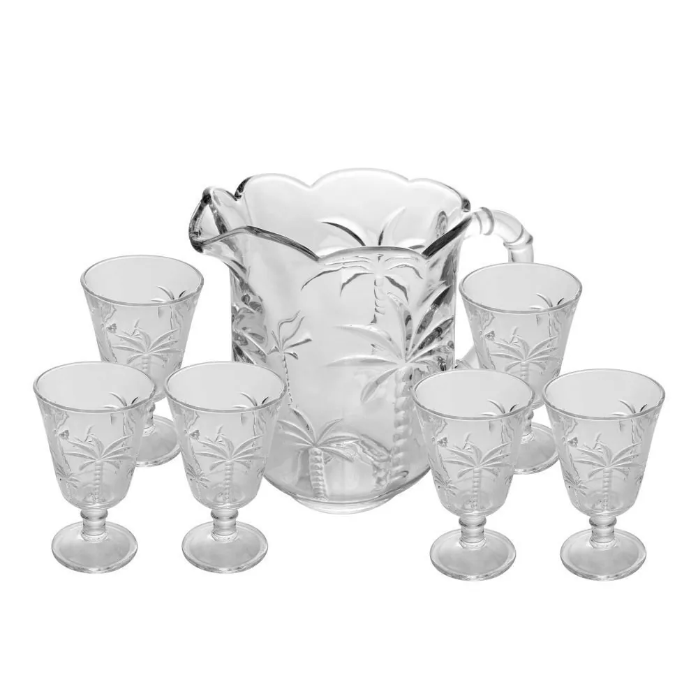 Jogo de Jarras com Taças Lyor 7 Peças - Palm