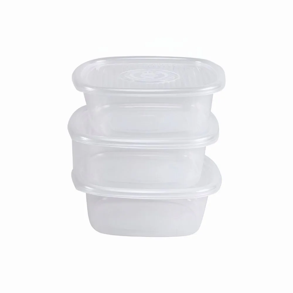 Jogo de Pote Quadrado Pop 1 Litro Plasútil - Transparente