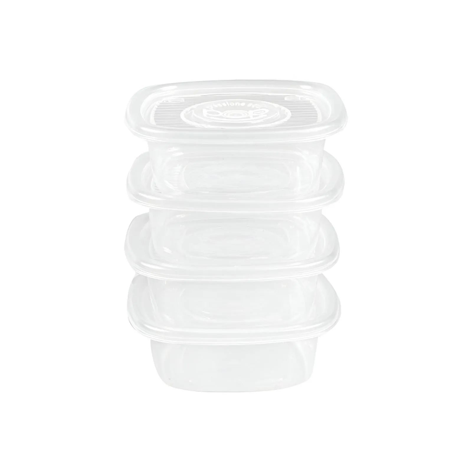 Jogo de Potes Quadrados Pop Plasútil 400Ml - 4 Peças