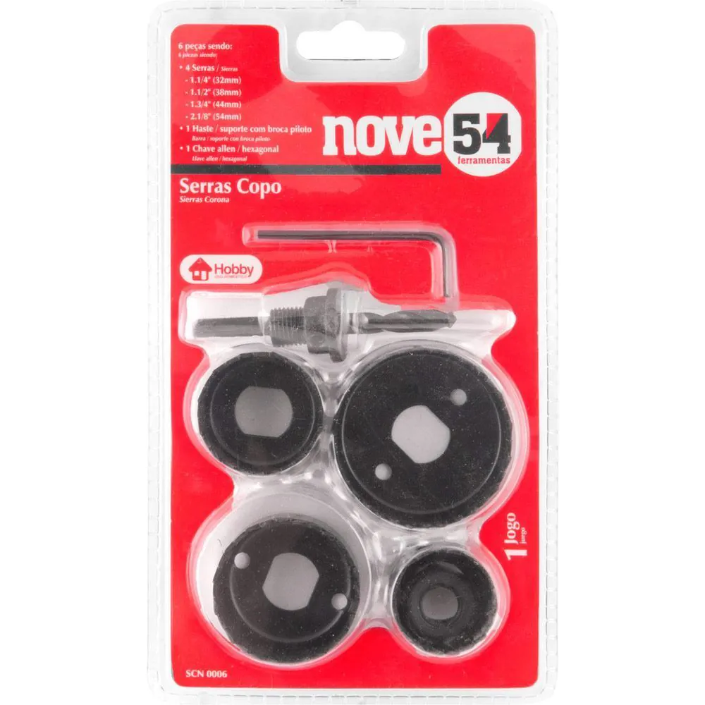Jogo de Serra Copo com 6 Peças Nove54 - 3517006000