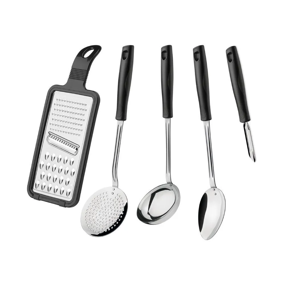 Jogo de Utensílios Easy Tramontina 5 Peças - Aço Inox