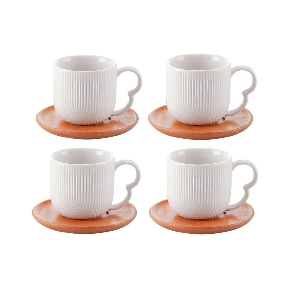 Jogo de Xícaras de Café Oasis 90Ml Hauskraft 8 Peças - Branco