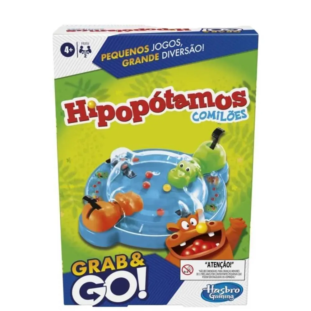 Jogo Hipopótamos Comilões Grab e Go Hasbro - F8255
