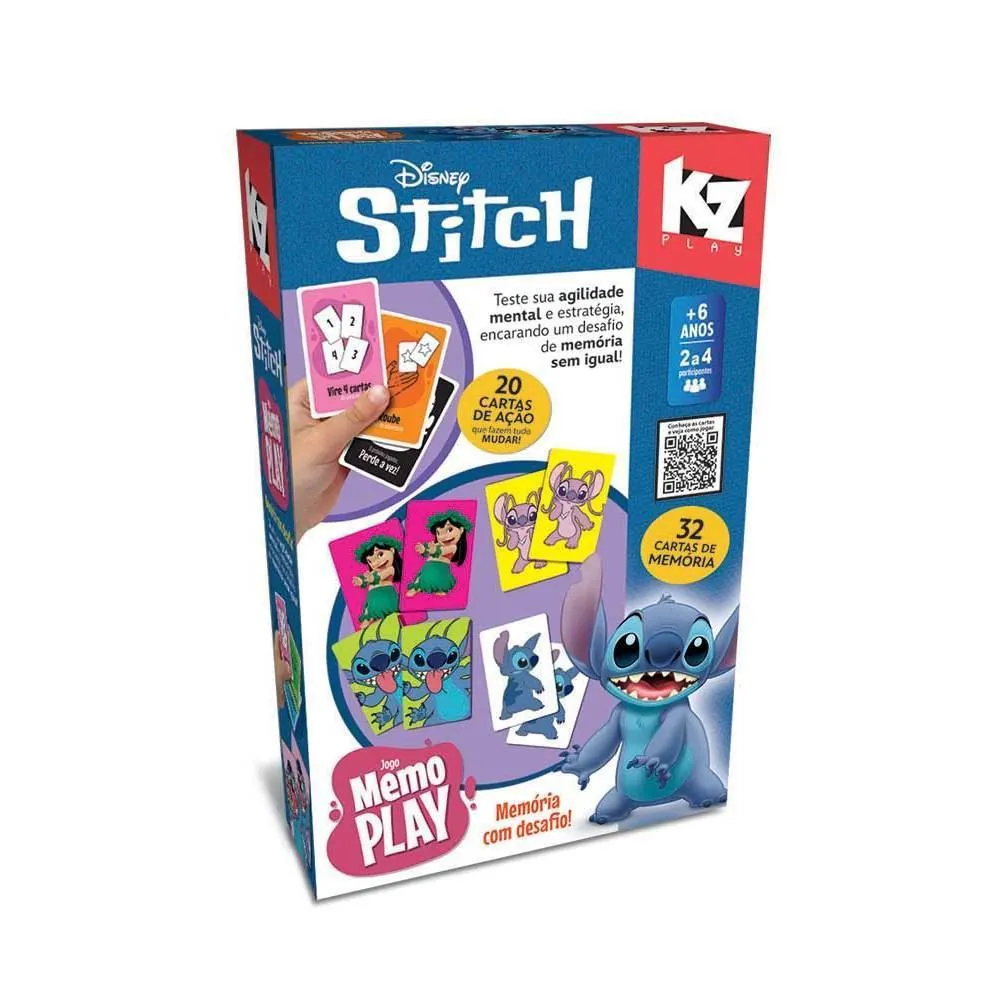 Jogo da Memória Memo Play Stitch Elka Kz - 1284