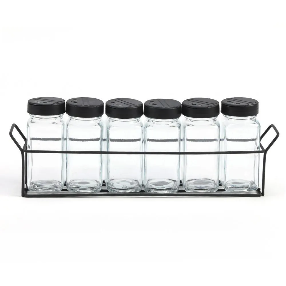 Jogo Porta Condimentos com Suporte 85Ml - 6 Peças