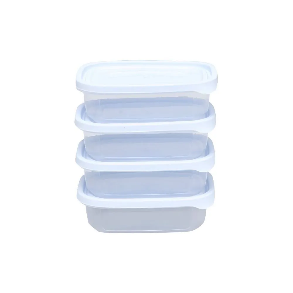 Jogo Potes de Plástico Mais Plasvale 300 ml - 4 Peças