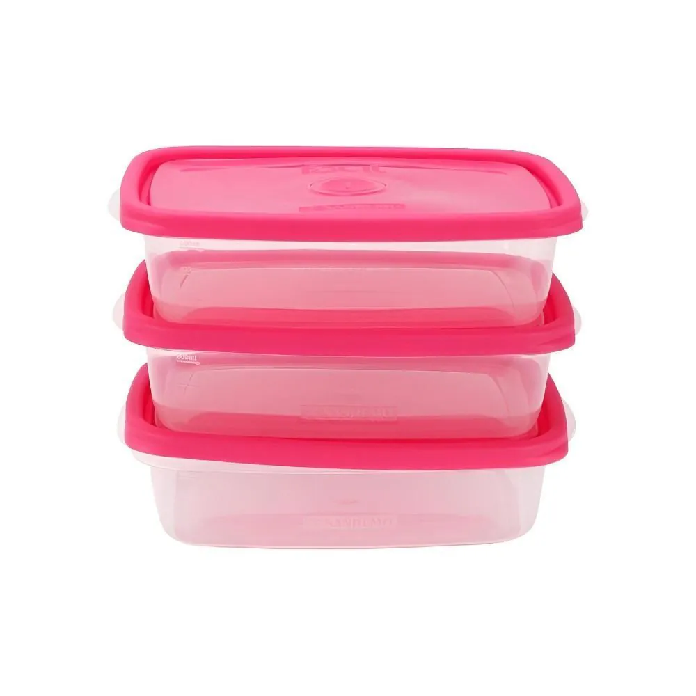 Jogo de Potes Retangular Sanremo 785Ml 3 Peças - Sortido