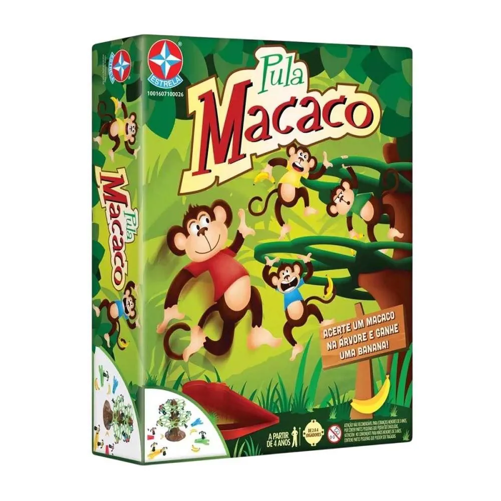 Jogo Pula Macaco Acerte o Macaco na Árvore Estrela - Verde