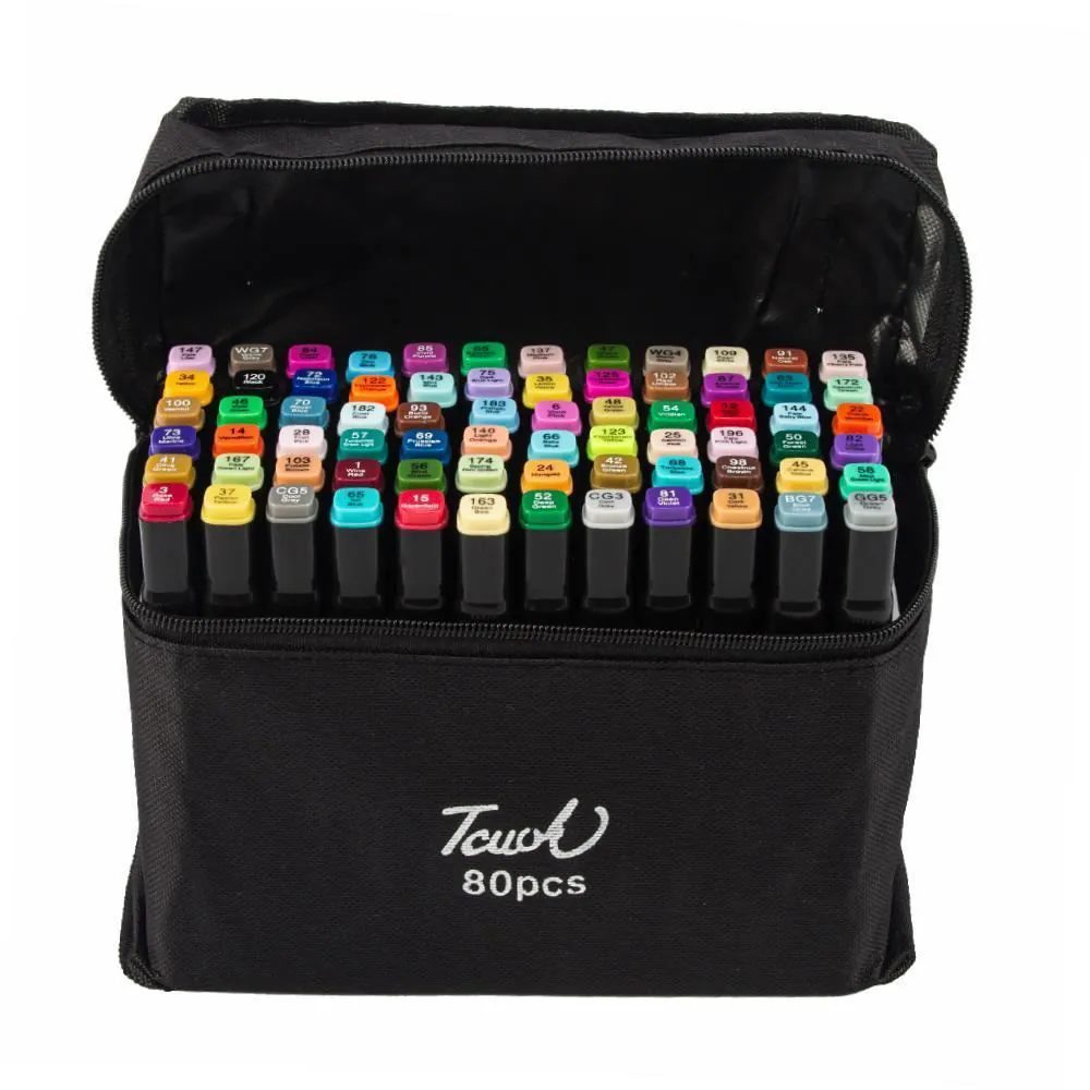 Kit Canetinhas 80 Cores Touch Ponta Dupla - Della Import