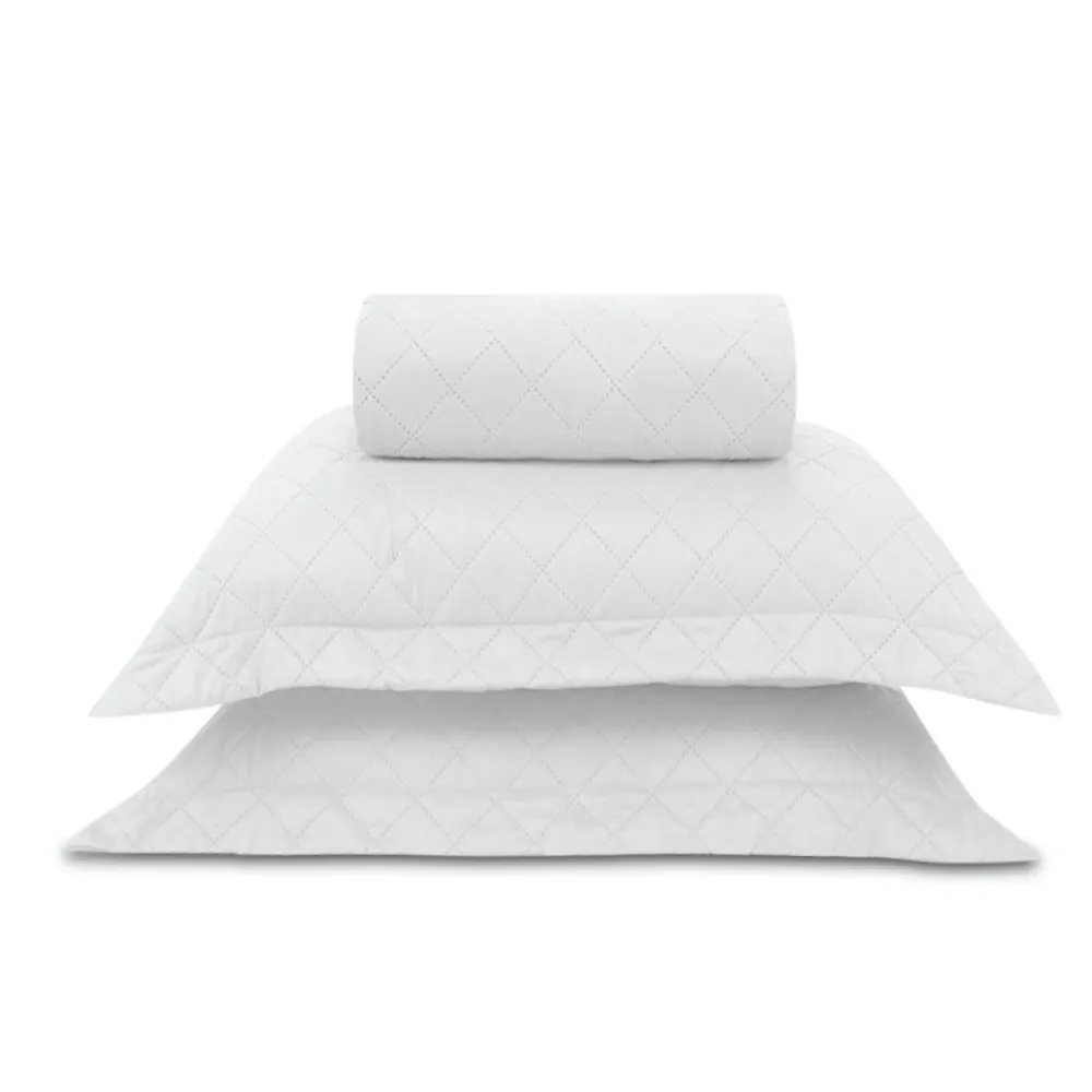 Kit Colcha King 3 Peças Versalhes/Napoli - Branco