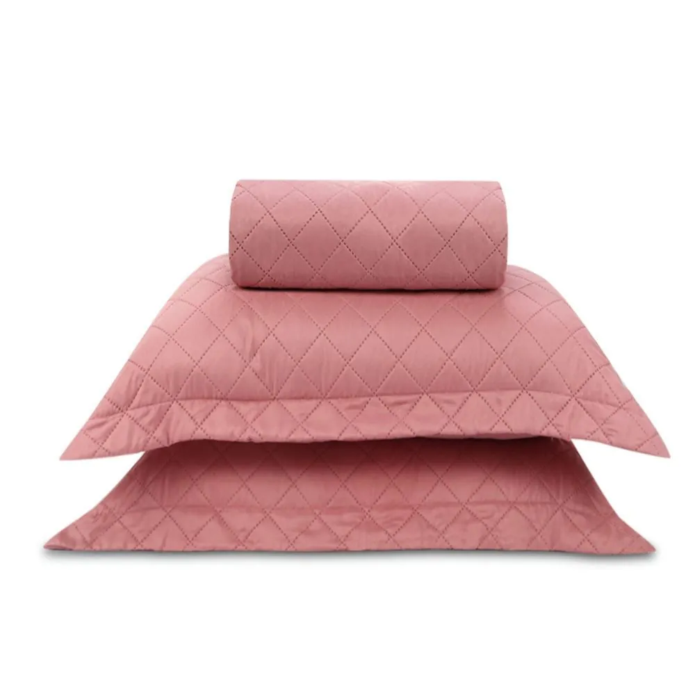 Kit Colcha King 3 Peças Versalhes/Napoli - Rose