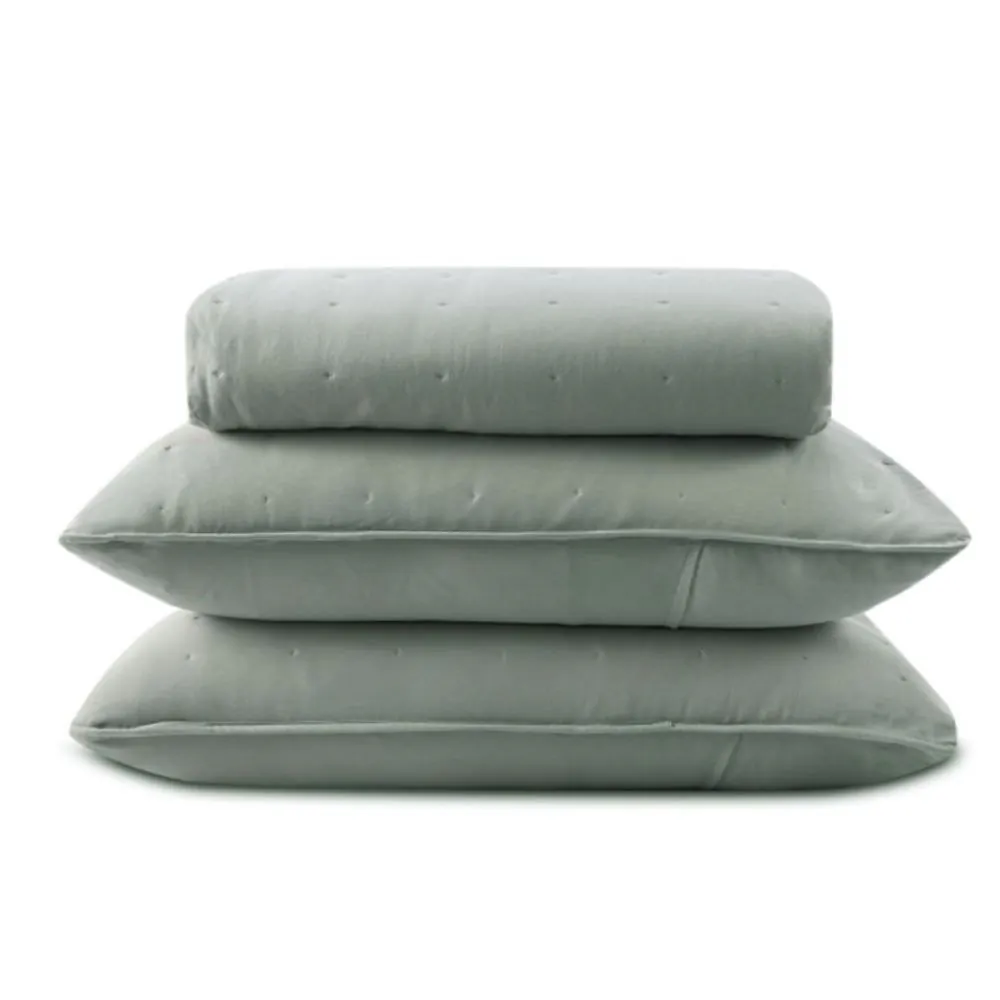 Kit Colcha King Elegance 3 pçs - Verde