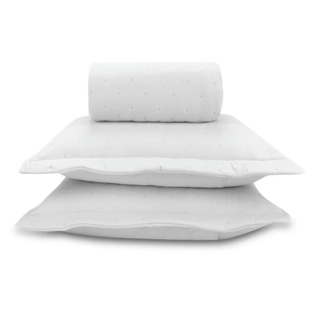 Kit Colcha King Requinte 3 Peças - Branco