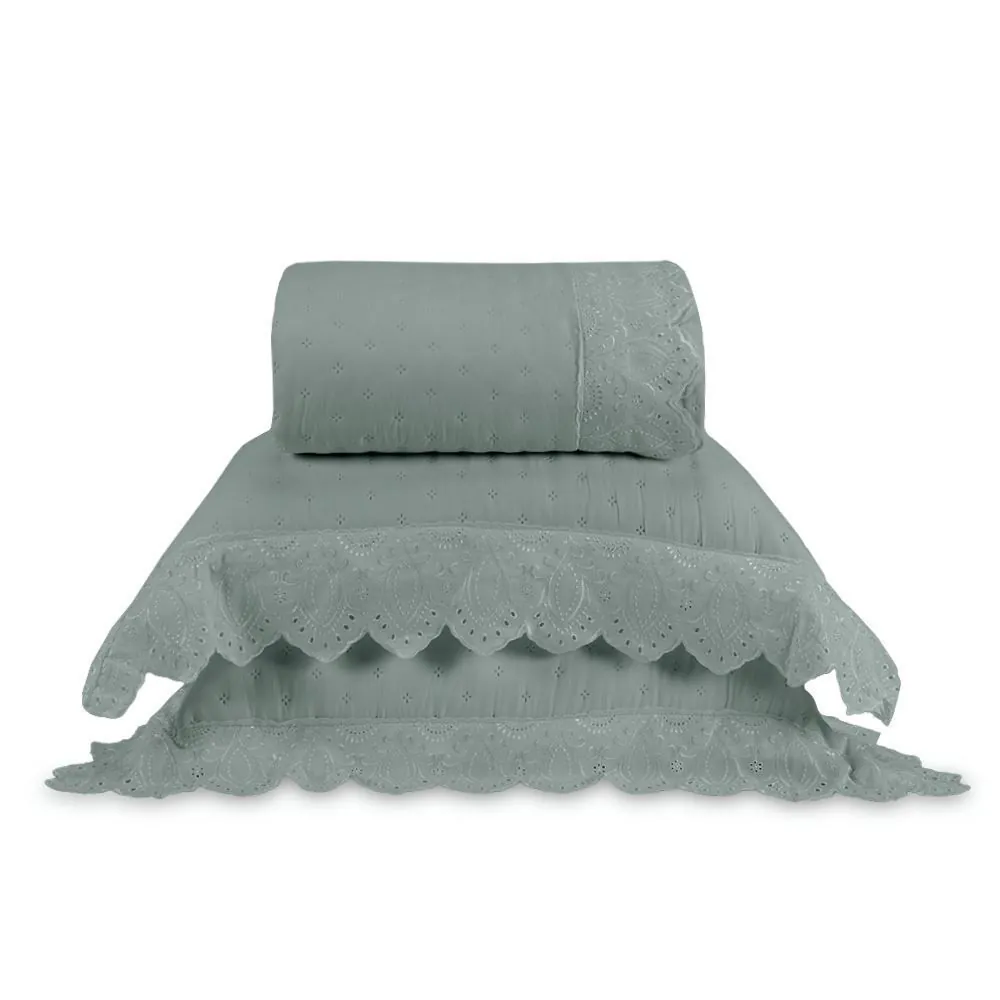 Kit Colcha Queen 3 Peças Imperial - Verde