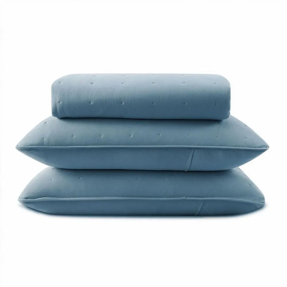 Kit Colcha Queen Elegance 3 pçs - Azul