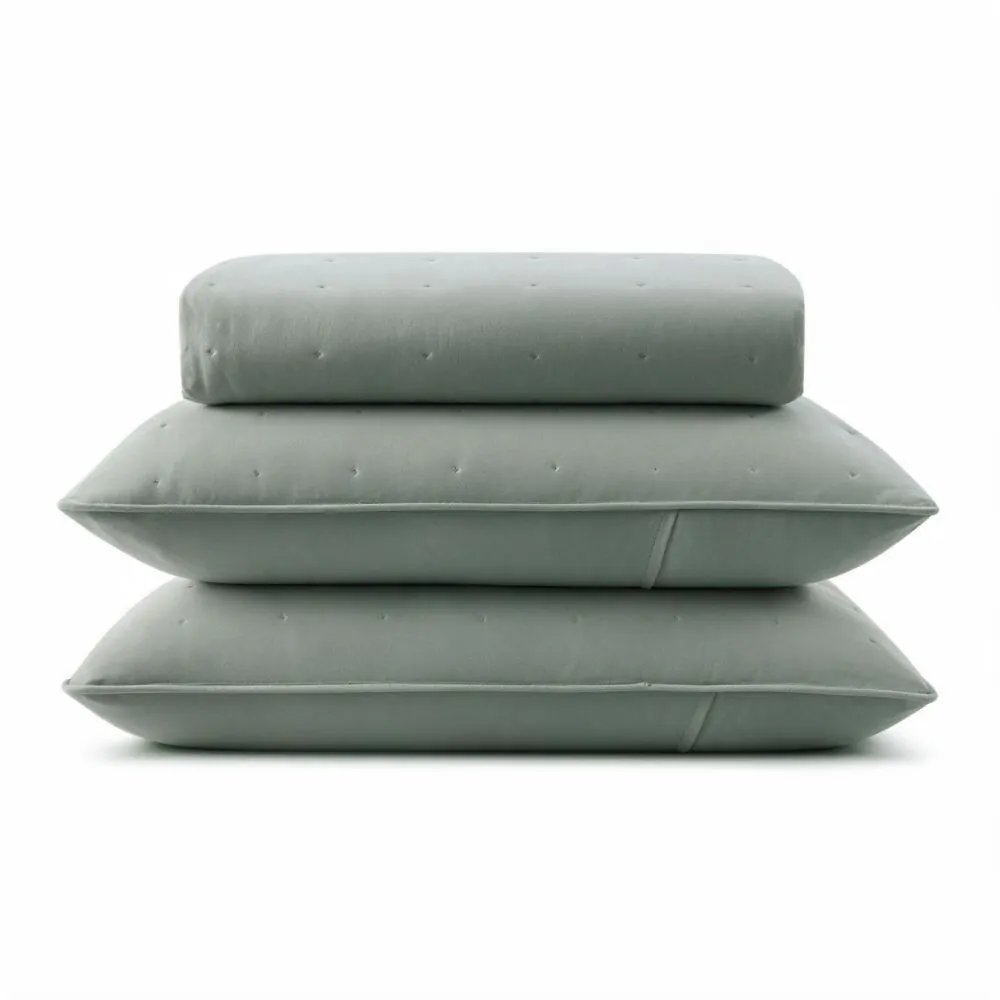 Kit Colcha Queen Elegance 3 pçs - Verde