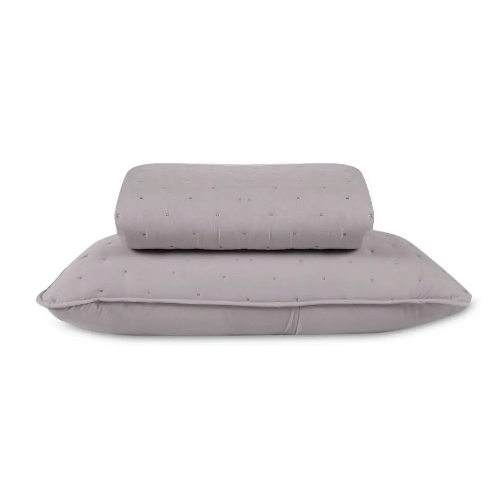 Kit Colcha Solteiro 2 Peças Lisa Elegance - Cinza