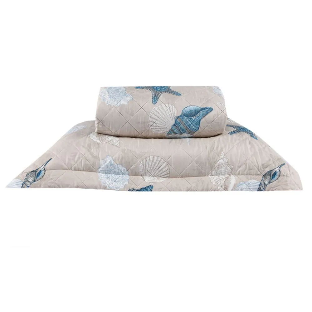 Kit Colcha Solteiro Estampada Versalhes/Napoli 2 Peças - Oceano