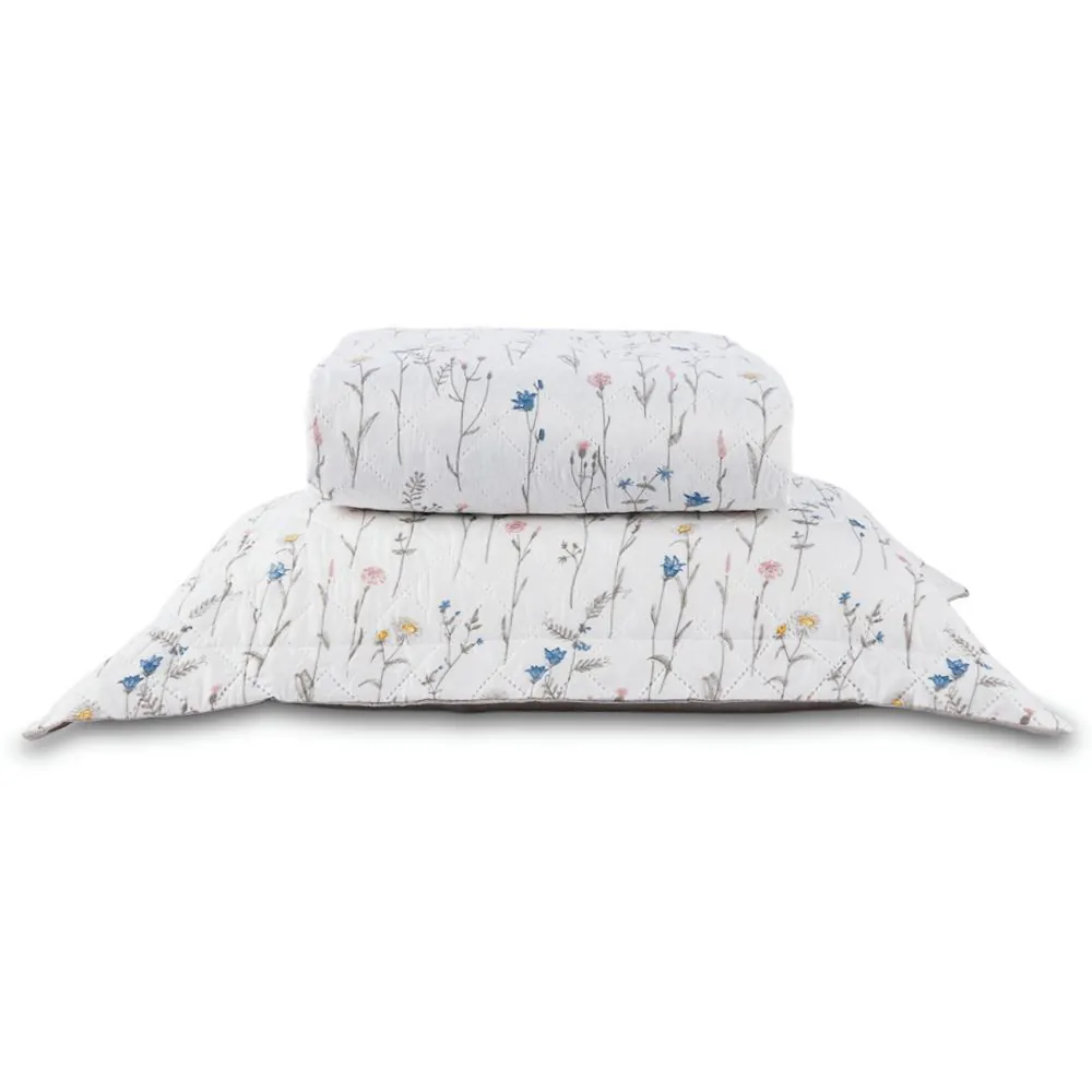 Kit Colcha Solteiro Versalhes/Napoli Estampada 2 pçs - Floral Off