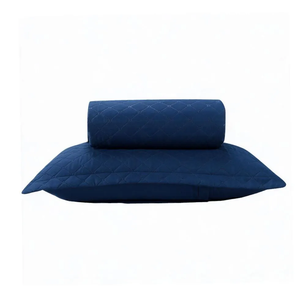 Kit Colcha Solteiro Versalhes/Napoli Lisa 2 pçs - Midnight Blue