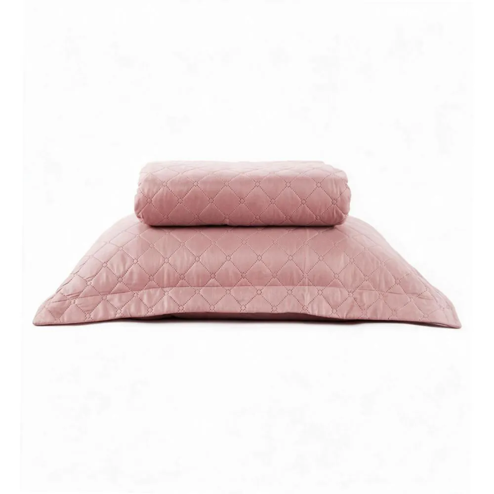 Kit Colcha Solteiro Versalhes/Napoli Lisa 2 pçs - Rose