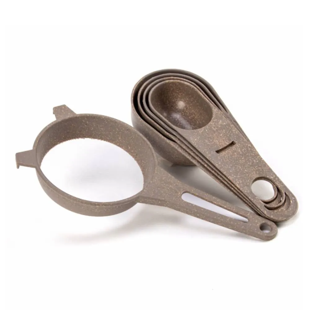 Kit Colheres Medidoras e Peneira 11Cm Evo - 5 Peças