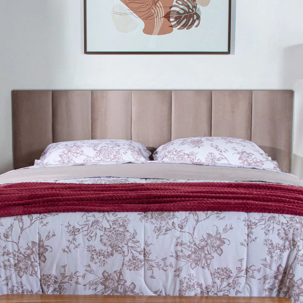 Kit de Cabeceira Modular Requinte 7 Peças - Veludo Champagne