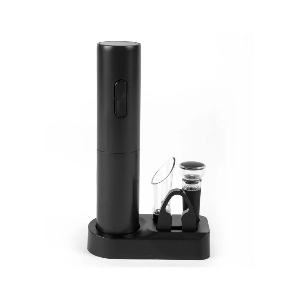 Kit de Vinho Elétrico 5 Peças - Preto