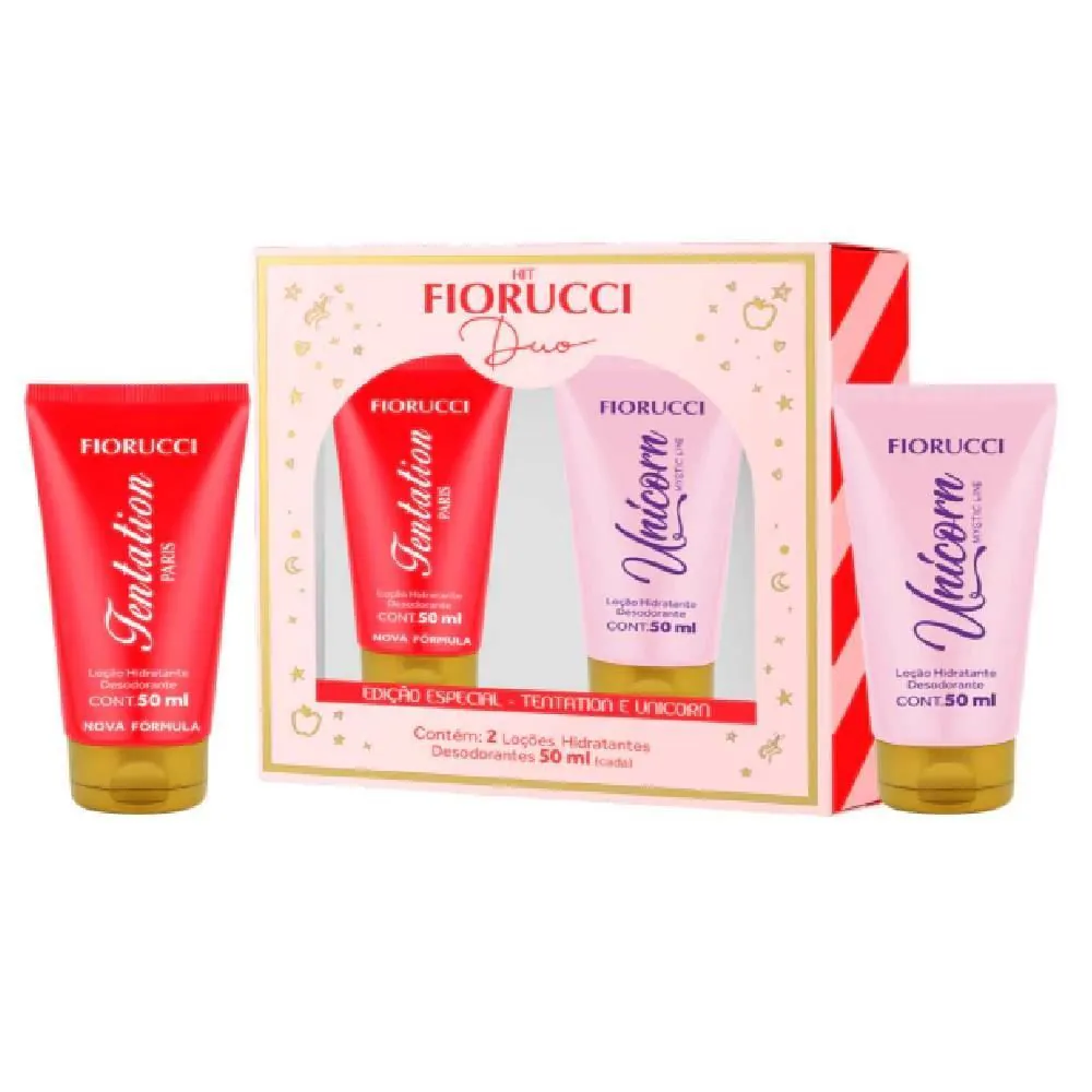 Kit Feminino Loção Hidratante Duo Unicorn 50Ml e Tentation 50Ml - Fiorucci