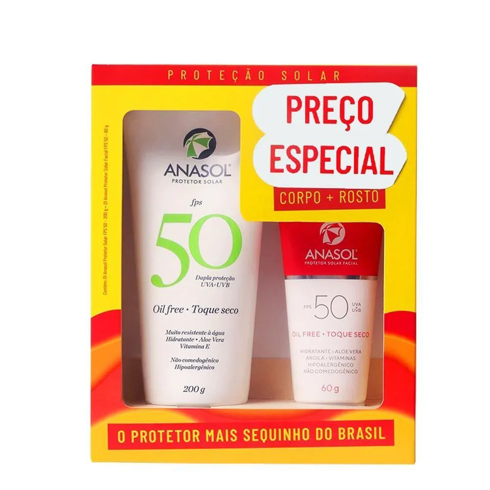 Kit Fps 200Ml + Facial Fps50 60G Anasol - Vitamina e
