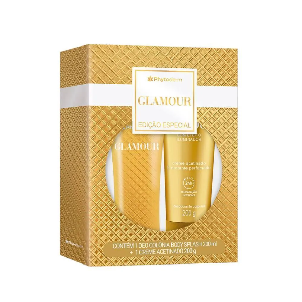 Kit Glamour Body Splash e Hidratante Acetinado Phytoderm - Feminino