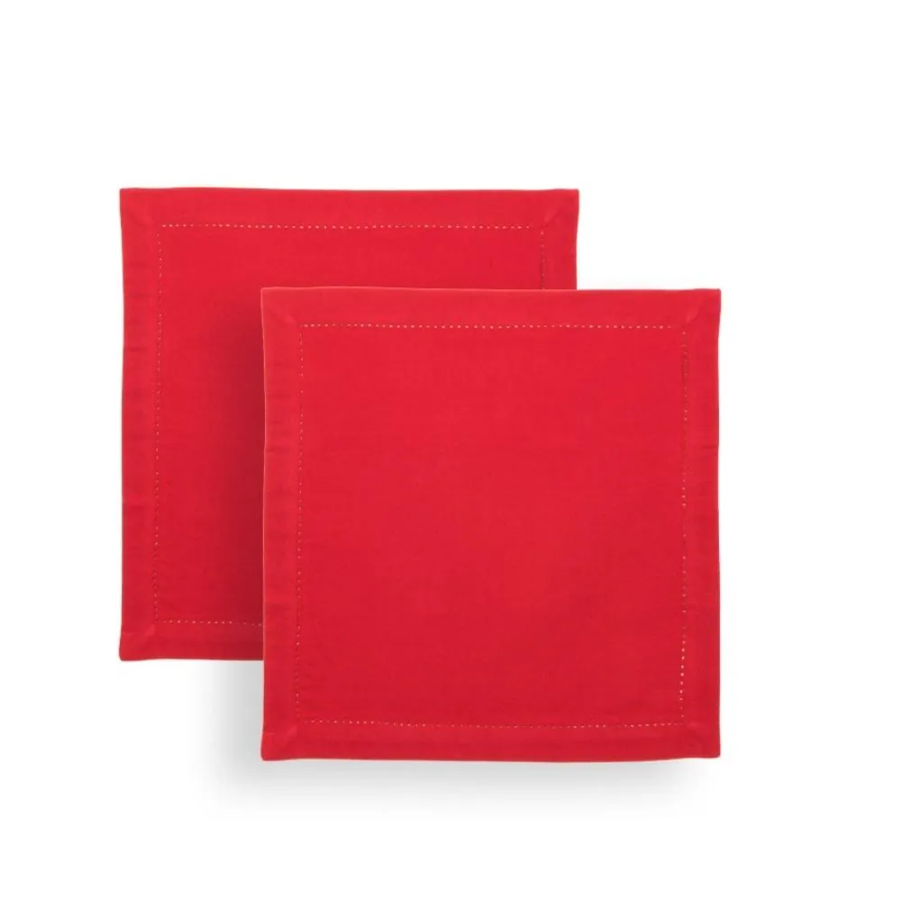 Kit Guardanapos Royale 100% Algodão 2 pçs - Vermelho